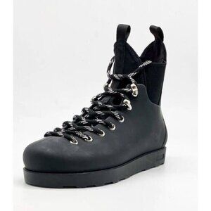 Jeffrey Campbell Barometric Matte Black Eyelet Lace Up Chukka Boots Size 7